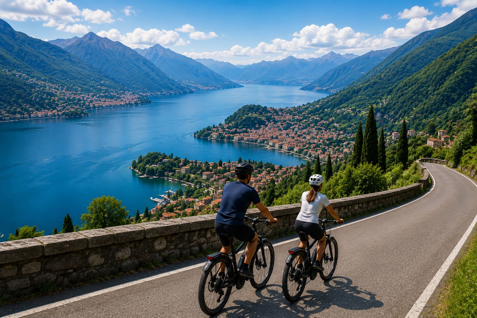 Scenic Lake Como road