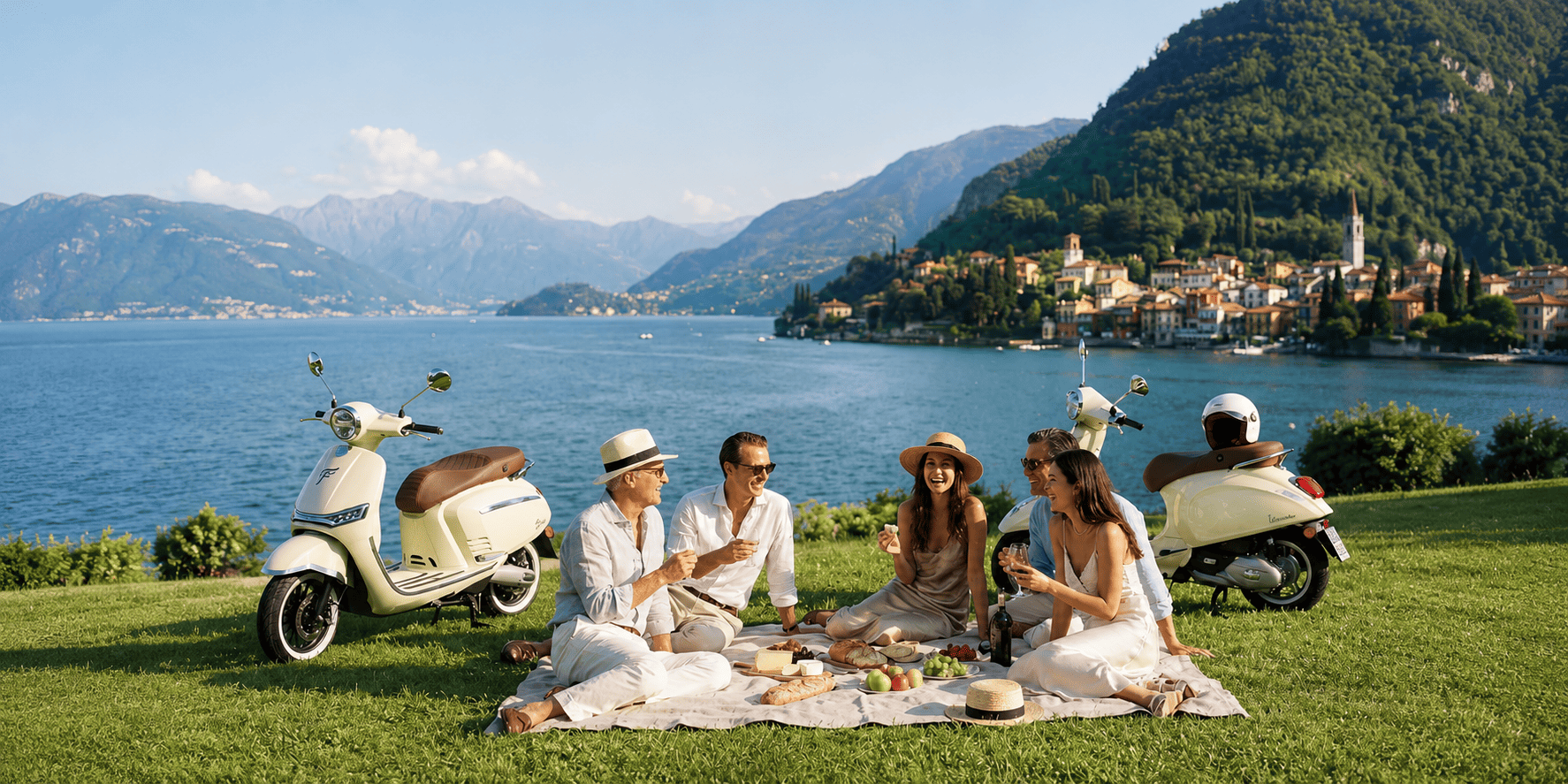 Guided scooter tour Lake Como